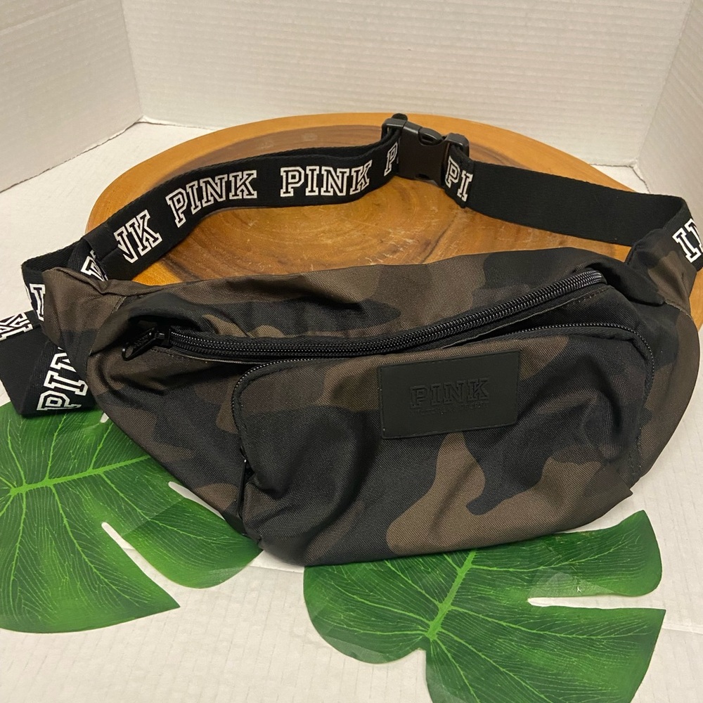 PINK large Camo Bum Bag Fanny Pack Belt Bag